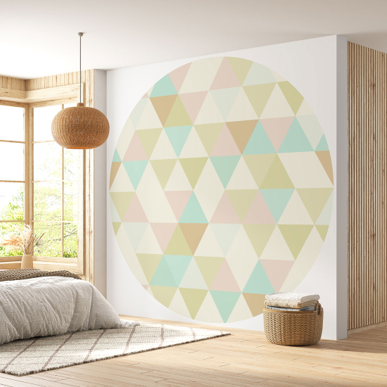 Round / Circle Wall Mural - Wallpaper - Geometric pattern