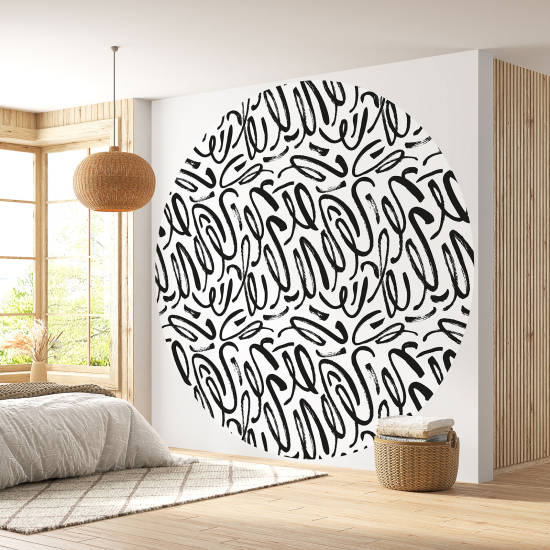 Round / Circle Wall Mural - Wallpaper - Graphic Pattern