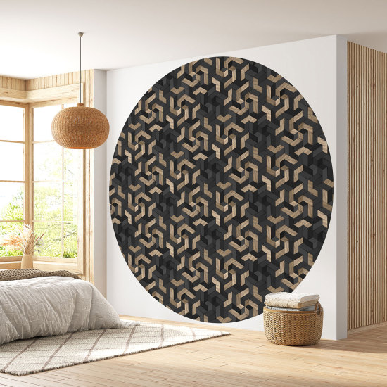 Round / Circle Wall Mural - Wallpaper - Graphical