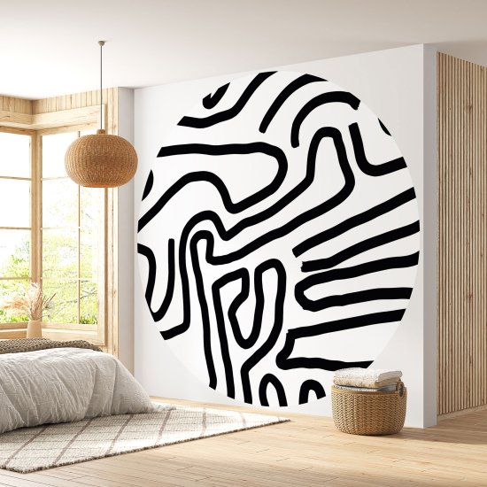 Round / Circle Wall Mural - Wallpaper - Graphical