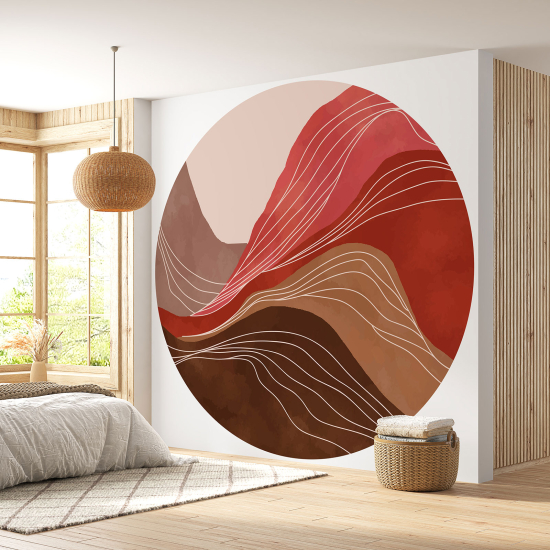 Round / Circle Wall Mural - Wallpaper - Landscape design