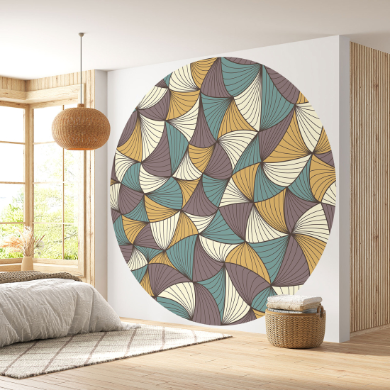 Round / Circle Wall Mural - Wallpaper - Modern