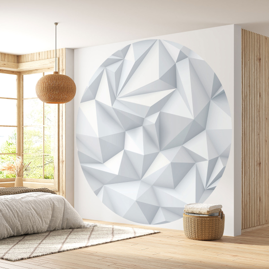 Round / Circle Wall Mural - Wallpaper - Modern 3D