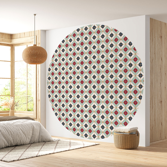 Round / Circle Wall Mural - Wallpaper - Mosaic