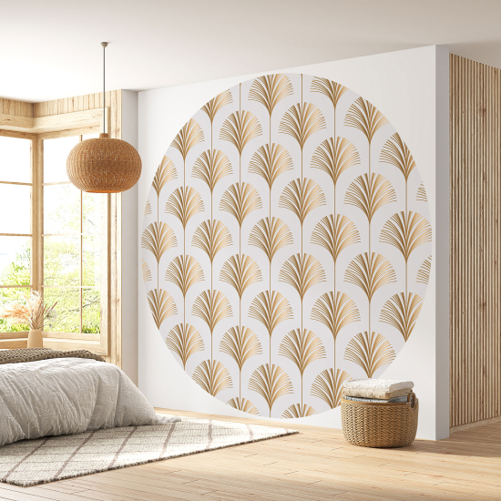 Round / Circle Wall Mural - Wallpaper - Oriental pattern