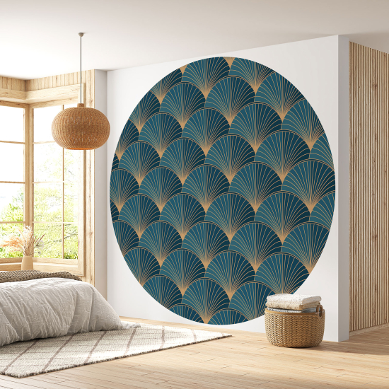 Round / Circle Wall Mural - Wallpaper - Oriental pattern