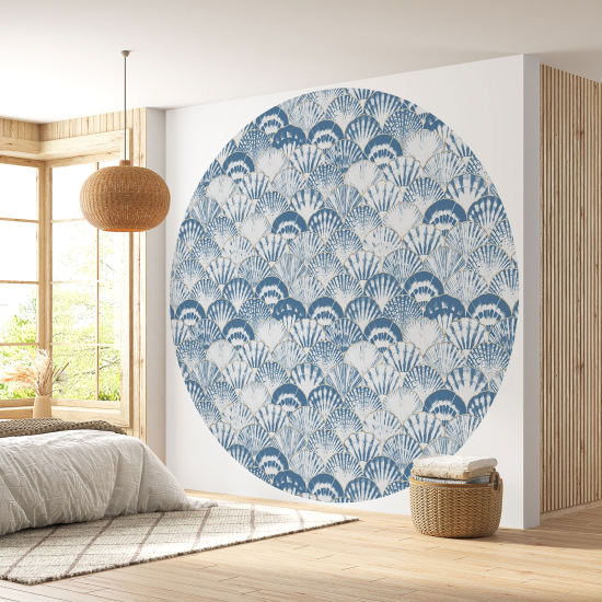 Round / Circle Wall Mural - Wallpaper - Oriental pattern