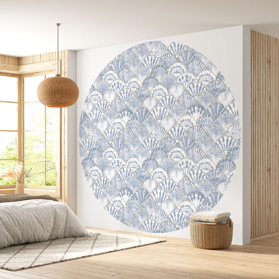 Round / Circle Wall Mural - Wallpaper - Oriental pattern