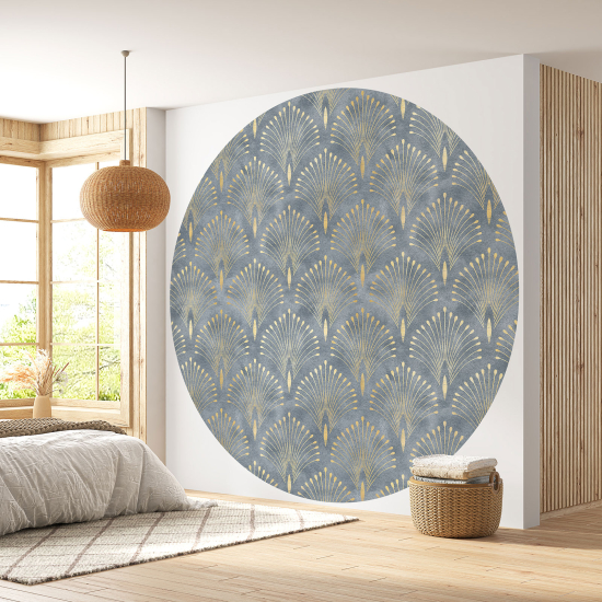 Round / Circle Wall Mural - Wallpaper - Oriental pattern