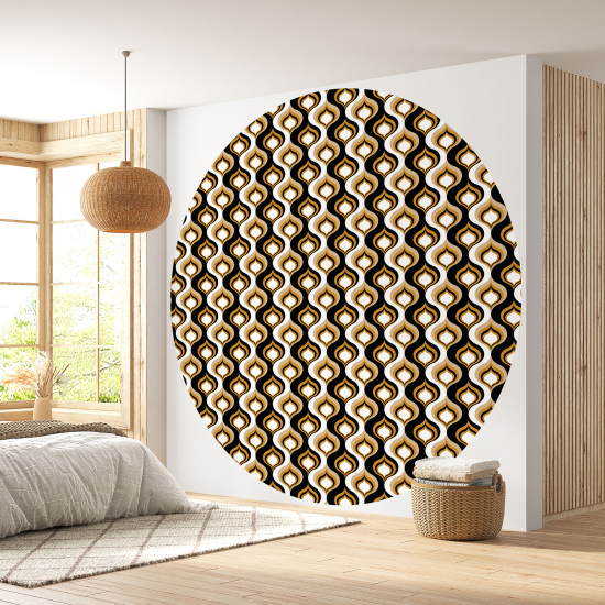 Round / Circle Wall Mural - Wallpaper - Oriental pattern