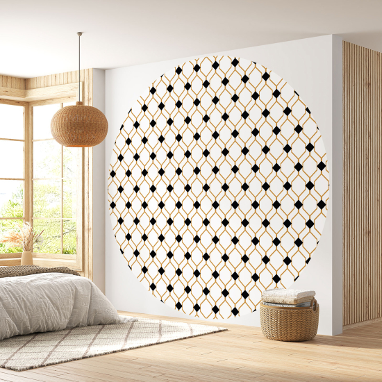 Round / Circle Wall Mural - Wallpaper - Oriental pattern