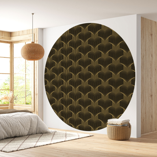 Round / Circle Wall Mural - Wallpaper - Oriental pattern