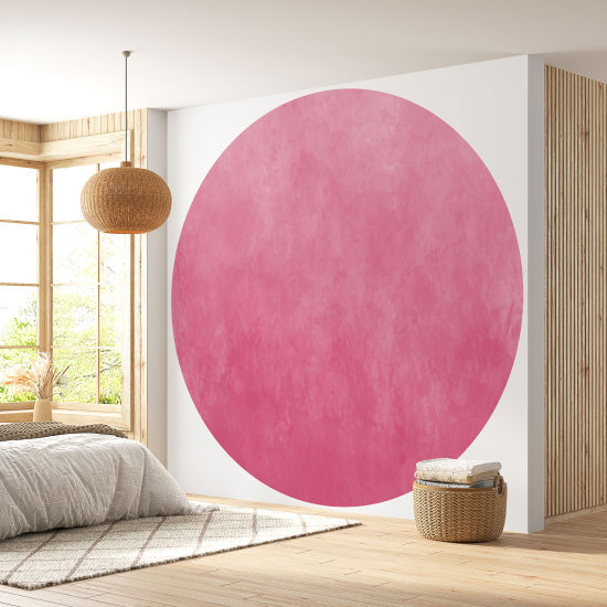 Round / Circle Wall Mural - Wallpaper - Trendy Color