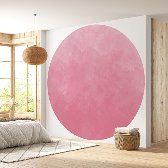 Round / Circle Wall Mural - Wallpaper - Trendy Color