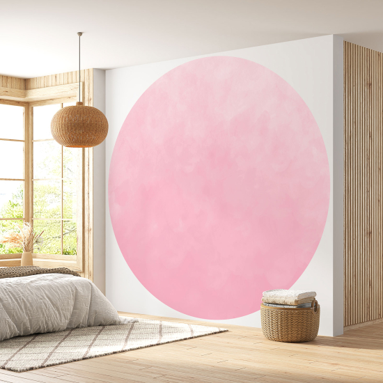 Round / Circle Wall Mural - Wallpaper - Trendy Color