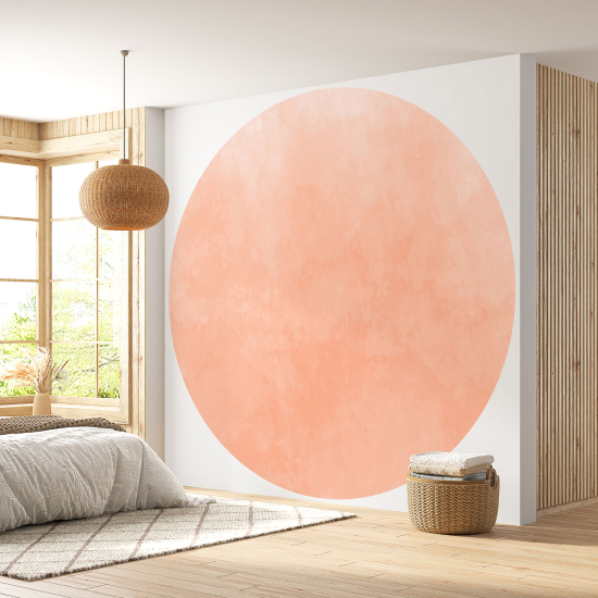 Round / Circle Wall Mural - Wallpaper - Trendy Color