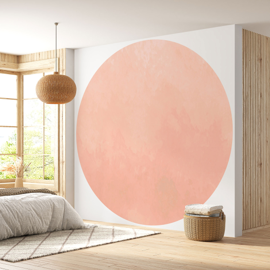 Round / Circle Wall Mural - Wallpaper - Trendy Color