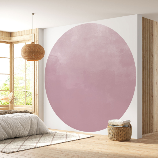 Round / Circle Wall Mural - Wallpaper - Trendy Color