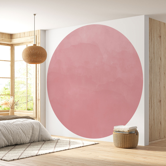 Round / Circle Wall Mural - Wallpaper - Trendy Color