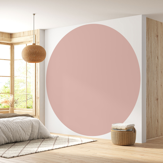 Round / Circle Wall Mural - Wallpaper - Trendy Color