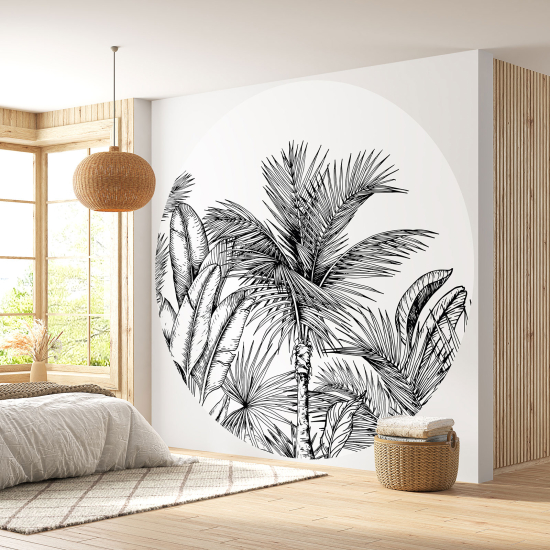 Round / Circle Wall Mural - Wallpaper - Tropical Forest