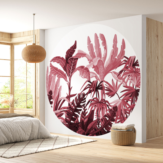 Round / Circle Wall Mural - Wallpaper - Tropical Forest