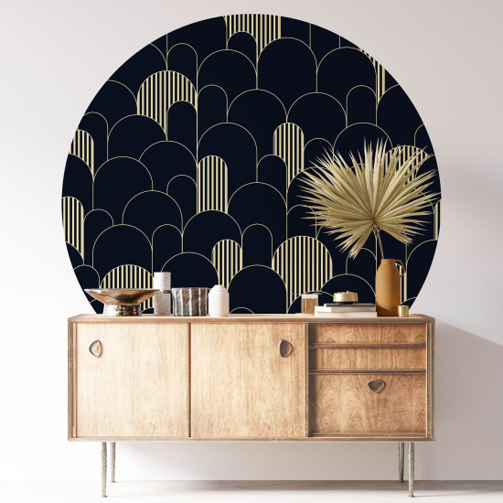 Round / Circle Wall Sticker - Arches Design