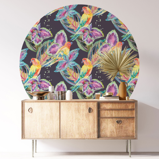 Round / Circle Wall Sticker - Birds