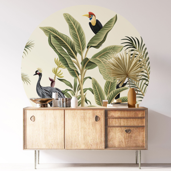 Round / Circle Wall Sticker - Birds