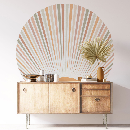 Round / Circle Wall Sticker - Boho Sun