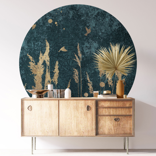 Round / Circle Wall Sticker - Botanical pattern