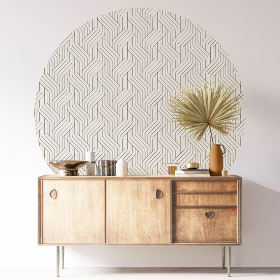 Round / Circle Wall Sticker - Braided pattern