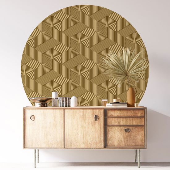 Round / Circle Wall Sticker - Braided pattern