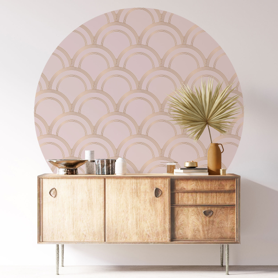 Round / Circle Wall Sticker - Elegant pattern