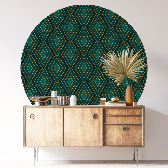 Round / Circle Wall Sticker - Elegant pattern