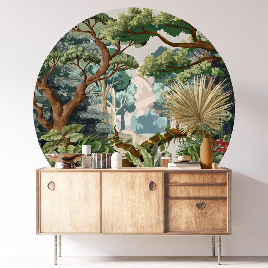 Round / Circle Wall Sticker - Forest