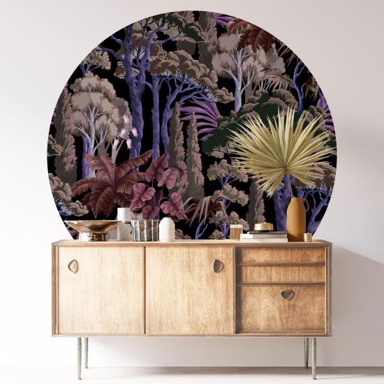 Round / Circle Wall Sticker - Forest