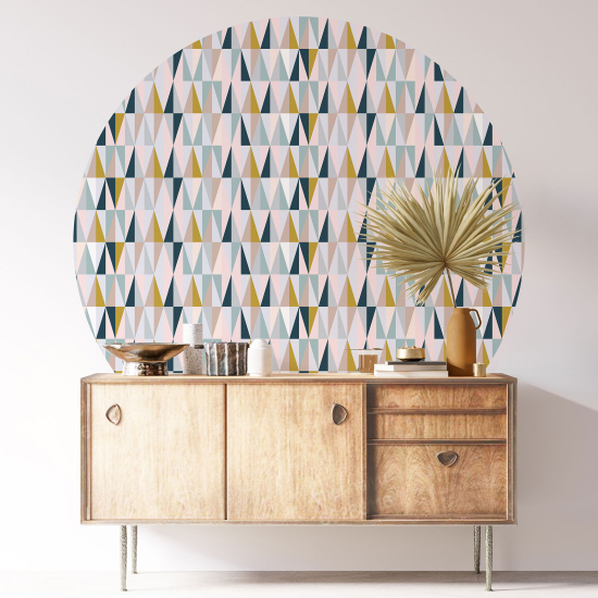 Round / Circle Wall Sticker - Geometric pattern