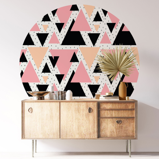 Round / Circle Wall Sticker - Geometric pattern