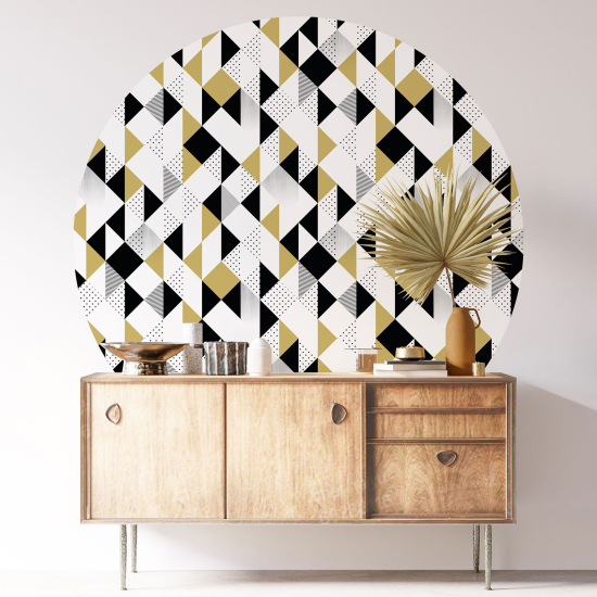 Round / Circle Wall Sticker - Geometric pattern