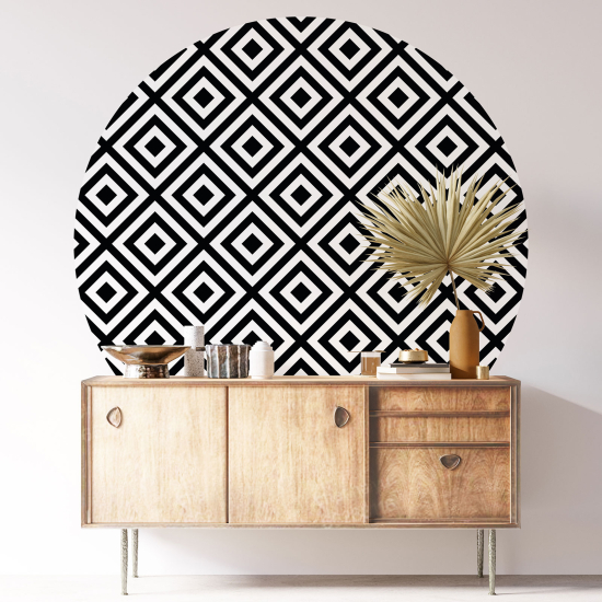 Round / Circle Wall Sticker - Geometric pattern