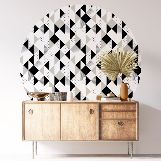 Round / Circle Wall Sticker - Geometric pattern