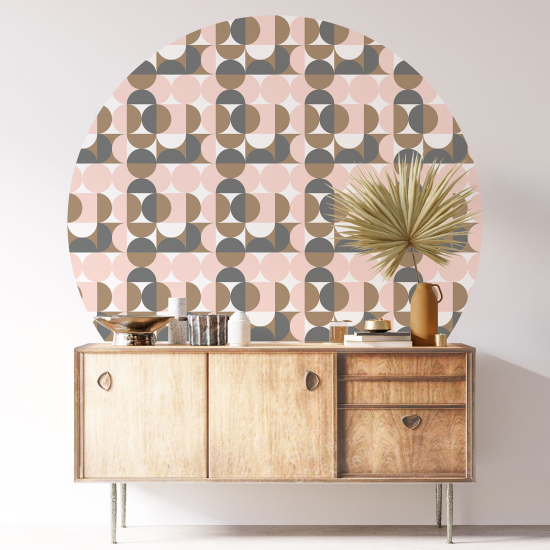 Round / Circle Wall Sticker - Geometric pattern