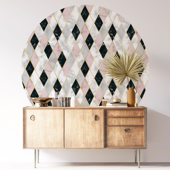 Round / Circle Wall Sticker - Geometric pattern