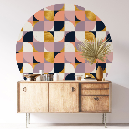 Round / Circle Wall Sticker - Geometric pattern