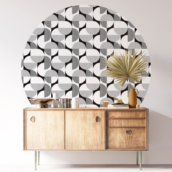 Round / Circle Wall Sticker - Geometric pattern