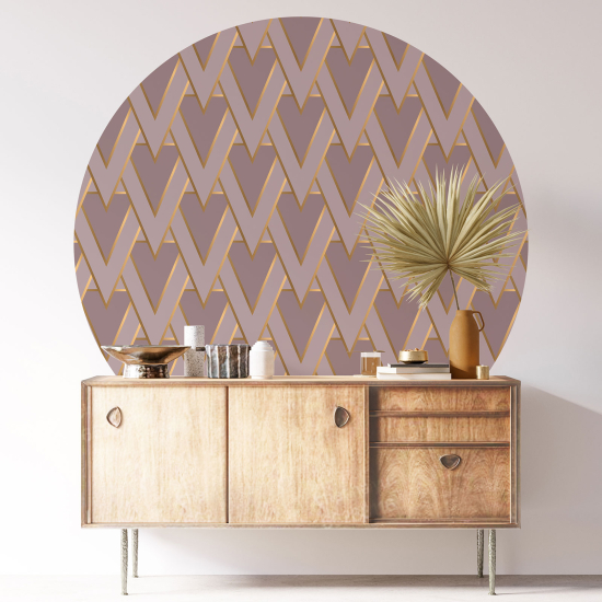 Round / Circle Wall Sticker - Geometric pattern