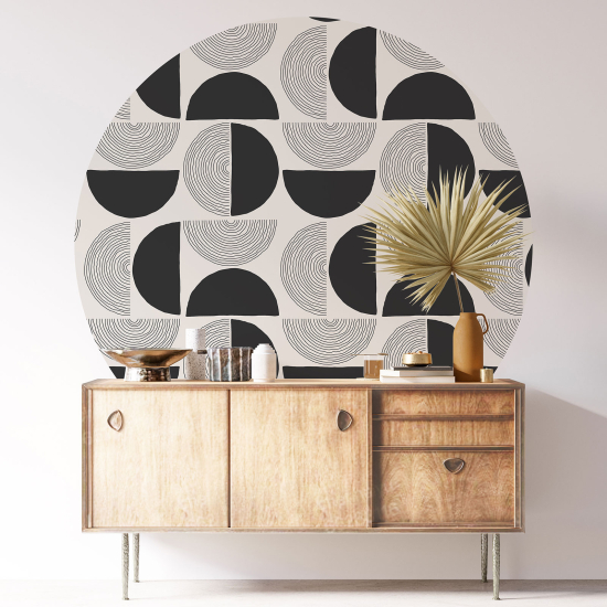 Round / Circle Wall Sticker - Geometric pattern