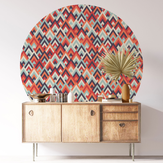 Round / Circle Wall Sticker - Geometric pattern