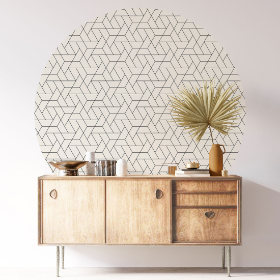 Round / Circle Wall Sticker - Geometric pattern